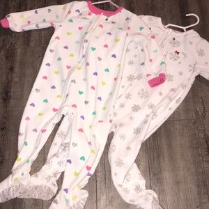 Fleece Footy pajama bundle